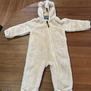 L.L. Bean Cream Kids Footie One Piece